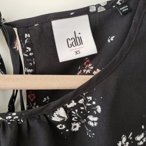 Cabi Misty Sleeveless Ditsy Floral Top Black Multicolour - Picture 4 of 6